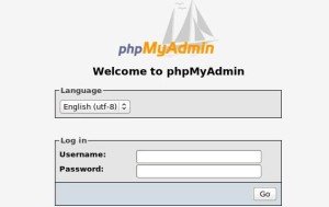 phpmyadmin in webserver configuration