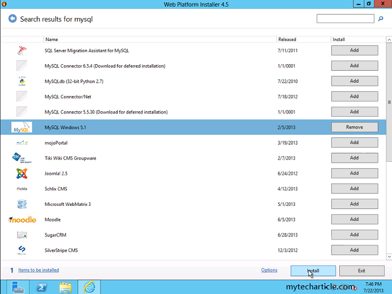 How To Install Mysql In Windows 2012 Server02