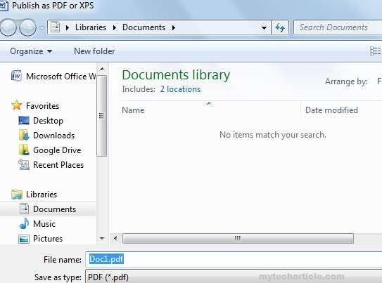 How To Save Microsoft Word In PDF Format01